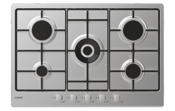 Candy Idea CHW74WX Acciaio inox Da incasso 75 cm Gas 5 Fornello(i)