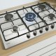 Candy Idea CHW74WX Acciaio inox Da incasso 75 cm Gas 5 Fornello(i) 6