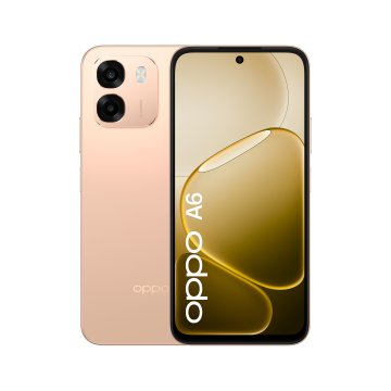OPPO A6 AI Smartphone, doppia fotocamera 50MP+2, Selfie 8MP, Display 6.75” 120HZ IPS HD+, 6550mAh, RAM 6GB(Esp2GB/4GB/6GB)+ROM 256GB [Versione Italia], Aurora Oro