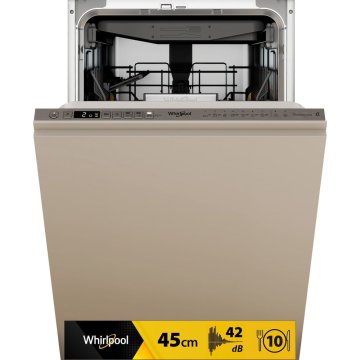 Whirlpool Lavastoviglie 45 cm, classe B, 10 coperti, terzo cesto fisso