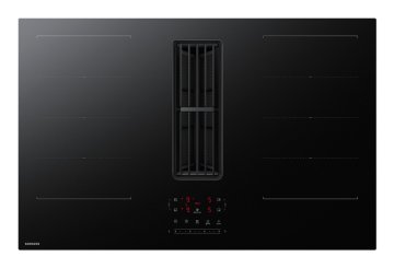 Samsung CC90H84JADUR piano cottura Nero Da incasso 80 cm Piano cottura a induzione 4 Fornello(i) Cappa da incasso