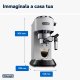 De’Longhi Dedica Style Dedica EC685.W Macchina da Caffè Manuale Espresso e Cappuccino, Compatibile con Polvere o Cialde E.S.E., Spegnimento Automatico, Serbatoio Estraibile 1.1L, 1450W, 15bar, Bianco 7