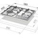 De’Longhi FFA 46 ASV piano cottura Acciaio inox Da incasso 60 cm Gas 4 Fornello(i) 3