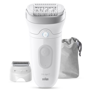 Braun Silk·épil 7 epilatore Bianco wet & dry c\test radente