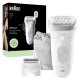 Braun Silk·épil 7 epilatore Bianco wet & dry c\test radente 3