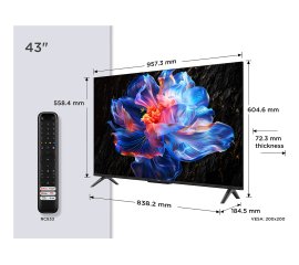 TCL P6K Serie Smart TV 4K Ultra HD 43" 43P6K, Dolby Audio, HDR10+, Google TV