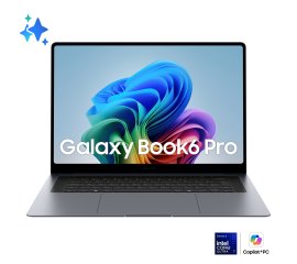Samsung Galaxy Book6 Pro (16", Ultra 7 356H, 32GB), Copilot+PC, lntel® Core™ Ultra 7 processor 356H, 1TB, Portatile, Batteria fino a 30 ore*, Design sottile, Dynamic AMOLED 2X display, Touchscreen, To