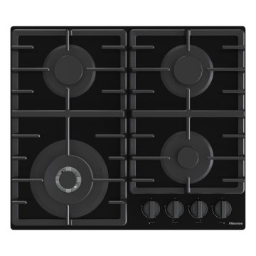 Hisense GG663BHF piano cottura Nero Da incasso 60 cm Gas 4 Fornello(i)