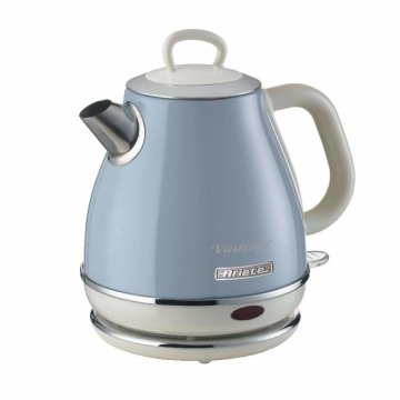 Ariete 2868 Bollitore Elettrico Vintage 1 Litro - Infusi, Tè e Tisane - Autospegnimento - Acciaio Inox - 1 Litro - 1600 Watt - Celeste