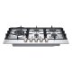 LG CBGZ3016S Piano cottura a gas 75cm, 11,5kW, 5 bruciatori, Griglie in ghisa, Piatto inox 14