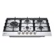 LG CBGZ3016S Piano cottura a gas 75cm, 11,5kW, 5 bruciatori, Griglie in ghisa, Piatto inox 3
