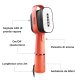 Ariete 4301 Steam Style, Ferro da stiro verticale, 1200W, Colpo vapore 20g/min, Vapore in 30 secondi, Capacità 80ml, Coral 9