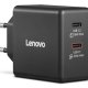Lenovo Dual USB-C 65W GaN Charger, alimentatore compatto doppia Type-C, cavo USB-C 1,5 m incluso - laptop, cel e tablet 15
