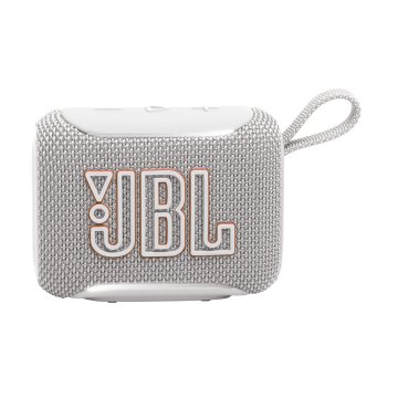 JBL GO 5 Speaker Bluetooth ultra‑portatile con potente Pro Sound e bassi incisivi, pairing AirTouch, design impermeabile, 10 ore di autonomia, Bianco