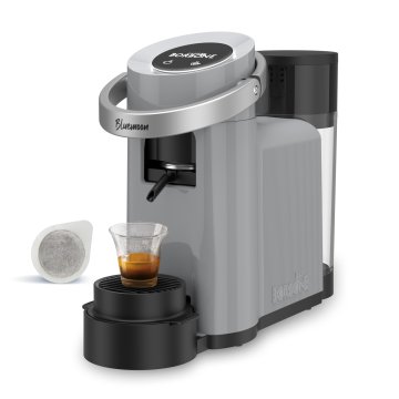 Caffè Borbone Bluemoon Macchina da Caffè a Cialde ESE 44mm – Multifunzione per Espresso, Infusi e Bevande Calde, Pressione 15 bar, Serbatoio 0.9L - Grigia