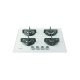 Indesit ING 61T/WH 1 piano gas vetro tortora 60cm 4 fuochi griglie in ghisa lavabili in lavastoviglie Made in Italy 3