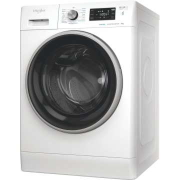 Whirlpool FFB EP 9148 BS IT, 9kg, classe A -20%, Bianco,Inverter, 1200 giri, Display digitale XL, vapore, porta nera/argento