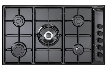 De’Longhi FLN 59 DD piano cottura Nero Da incasso 86 cm Gas 5 Fornello(i)
