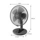 CX103001 VENT.TAVOLO 38W DIAM.39CM 3VEL OSCILLAZ.AUT. NERO 5