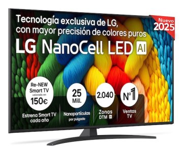 LG NanoCell AI 55NANO81A6A 139,7 cm (55") 4K Ultra HD Smart TV Wi-Fi Nero