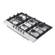 LG CBGZ3016S Piano cottura a gas 75cm, 11,5kW, 5 bruciatori, Griglie in ghisa, Piatto inox 17