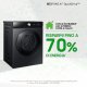 Samsung QuickDrive 8000 Series WW90DB8U95GB lavatrice Caricamento frontale 9 kg 1400 Giri/min Nero 18