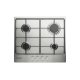 Indesit THP 642 IX/I 1 piano gas inox 60cm 4 fuochi griglie smaltate Made in Italy 2