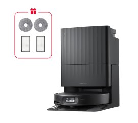 Roborock Qrevo Edge 2X Robot Aspirapolvere Lavapavimenti, Aspirazione HyperForce® 25.000 Pa, Stazione Multifunzione con Lavaggio Panni a 80°C e Asciugatura ad Aria Calda a 55°C, FlexiArm™, Sistema Ant