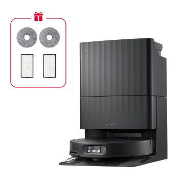 Roborock Qrevo Edge 2X Robot Aspirapolvere Lavapavimenti, Aspirazione HyperForce® 25.000 Pa, Stazione Multifunzione con Lavaggio Panni a 80°C e Asciugatura ad Aria Calda a 55°C, FlexiArm™, Sistema Ant