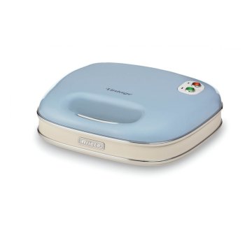 Ariete Linea Vintage 1963 Sandwich Maker Vintage, Piastra elettrica per toast, Sandwich e panini, 750W, Piastre fisse grill, Rivestimento antiaderente, Posizione e riponimento verticale, Verde