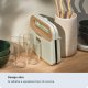 Ariete 1971 Tostiera Breakfast Wood, Griglia Elettrica Panini, 750W, Effetto Legno, Piastra Antiaderente Grill 23x13cm, Riponimento Verticale, Beige 7