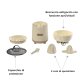 Ariete 417 Spremiagrumi Breakfast Wood, 40W, Effetto Legno, 2 Coni, Beccuccio Antigoccia, Attivazione a Pressione, Beige 4