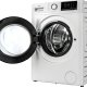 Beko b100 BMX8126DB 8kg classe A bianco, inverter 1200 giri, display XL, oblò nero, vapore 5