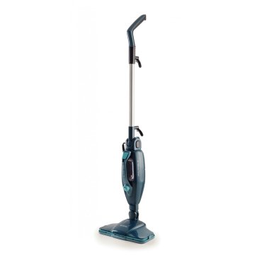 Ariete 4175 Steam Mop Foldable 10 in 1, Scopa a Vapore Pieghevole, 1500 Watt, 10 funzioni in 1, Kit accessori, Elimina il 99,9% di germi e batteri, Capacità 350 cc, Blu