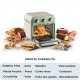Ariete 4632 Friggitrice ad aria e forno Vintage, 1400W, 2in1, Capacità 16L, Accessori inclusi, Timer 60 minuti, Doppio vetro, Verde 4
