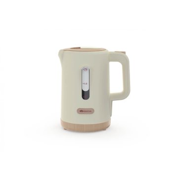 Ariete 2846 Bollitore Breakfast Wood, Bollitore Elettrico Cucina, 2200W, Capacità 1.7L, Effetto Legno, Base Cordless 360°, Spegnimento Automatico, Beige