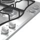 Hotpoint Ariston PCN R643N T/IX/HA Piano cottura 60 cm, griglie smaltate effetto ghisa, 4 fuochi di cui 1 tripla corona 6