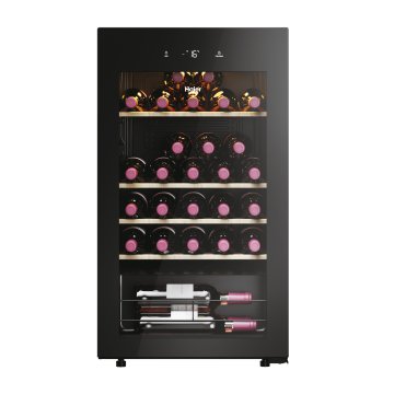 Haier Wine Bank 50 Series 3 HWS34GGH1 Cantinetta vino con compressore Libera installazione Nero 34 bottiglia/bottiglie