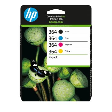 HP Confezione da 4 cartucce originali di inchiostro nero/ciano/magenta/giallo 364