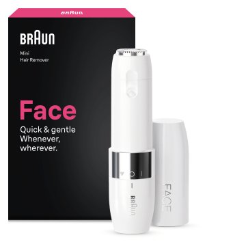 Braun Face FS1000 Mini Depilatore Donna, Depilazione Elettrica Viso, Facile E Veloce, Tocco Finale Per Baffetti, Mento E Guance, Per Un Make-up Più Semplice, Ideale In Viaggio, Con Luce Smartlight, Bi