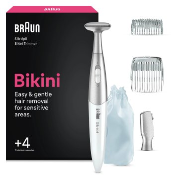 Braun Silk-épil Silk·épil Rifinitore Bikini, + 4 Accessori,FG1100, Bianco