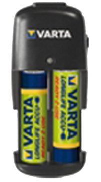 Varta Back - up charger + 2 x AA 2100 mAh carica batterie