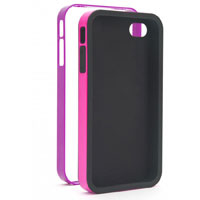 Xqisit iPlate Frame custodia per cellulare Cover Nero, Rosa, Viola