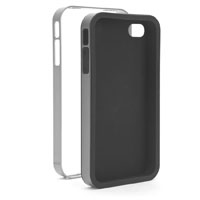 Xqisit iPlate Frame custodia per cellulare Cover Nero, Grigio, Argento