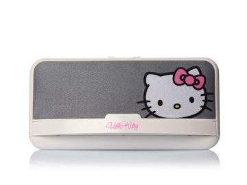 Hello Kitty HK2TDS50U docking station con altoparlanti 2.0 canali Grigio, Bianco