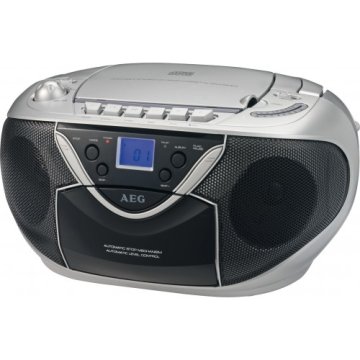 AEG SSR 4326 FM, MF, VHF Nero, Argento Riproduzione MP3