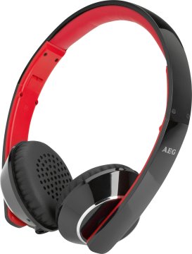 AEG KH 4222 BT Auricolare Con cavo e senza cavo A Padiglione Bluetooth Nero, Rosso