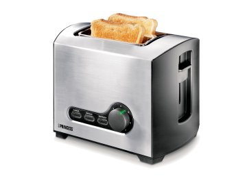 Princess 142349 2 fetta/e 950 W Nero, Acciaio inox