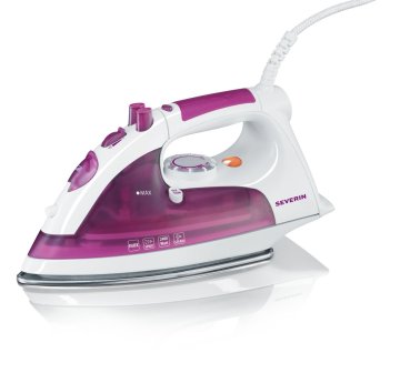 Severin BA 3251 ferro da stiro Ferro da stiro a secco e a vapore Acciaio inossidabile 2400 W Viola, Bianco