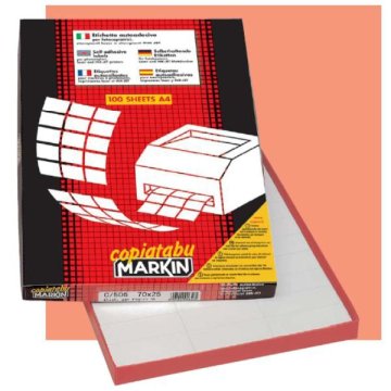 Markin 210A460 etichetta autoadesiva Bianco 200 pz